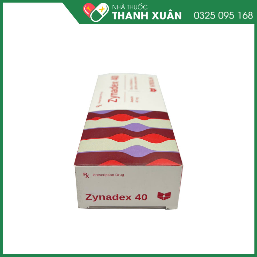 Zynadex 40 điều trị và phòng ngừa phù nề, suy giãn tĩnh mạch, trĩ, viêm tắc bạch huyết, chấn thương sau phẫu thuật